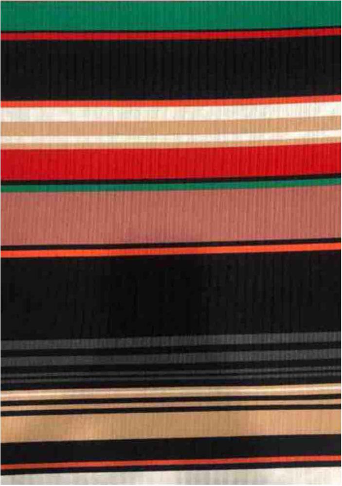 CTP-1028 / BLK/MAUVE / 95% Poly 5% Spn 8x5 Rib Stripe Print
