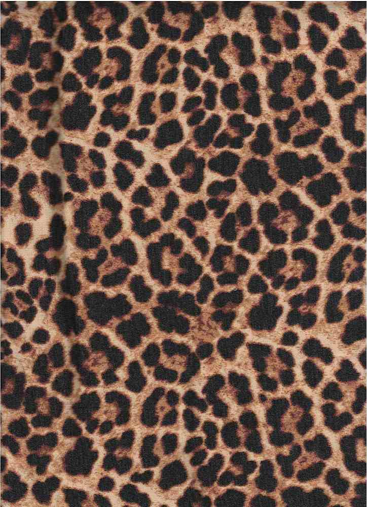 CTP-1016 FT / TAUPE / 83% POLY 14% RAYON 3% SPN FRENCH TERRY LEOPARD PRIN
