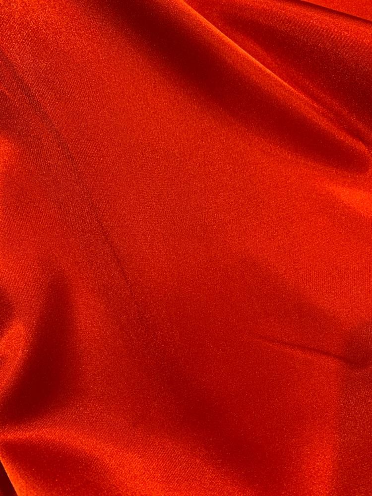 SAT-337 / CORAL RED / 97% Poly 3% Spn Satin